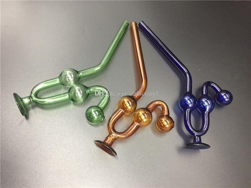 20Cm Big Thick Colorful Snakelike Glass Pipes Bong Oil Burners Glass Tobacco Water Pipes for Smoking Hookahs Pipe with Base Free Shipping