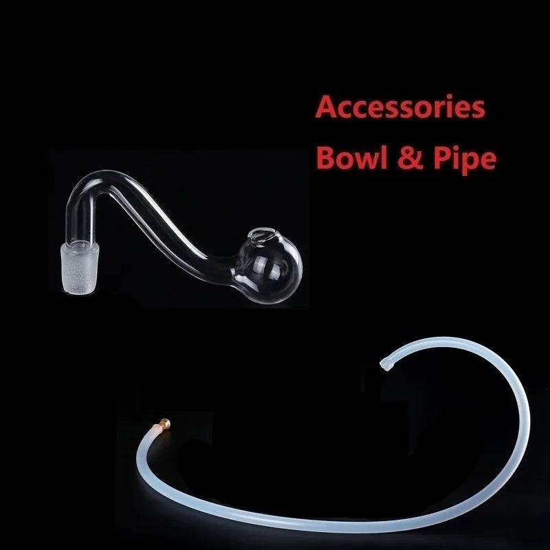 LED Glow Glass Hookah Smoking Pipe Smoke Shisha Diposable Glass Pipes Oil Burner Ash Catchers Bong Percolater Bubbler Gifts Tobacco Bowl Accessories Whole Sets
