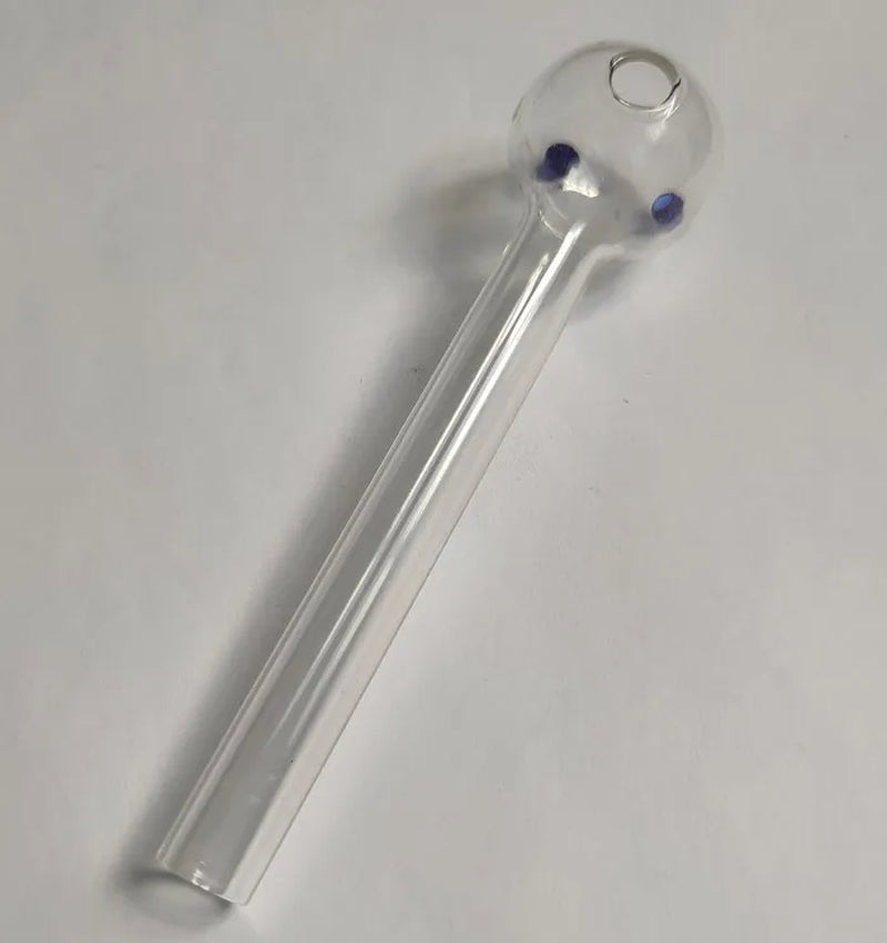 Clear Oil Burner Smoking Pipe Hand Glass Pipes Built-In Feet