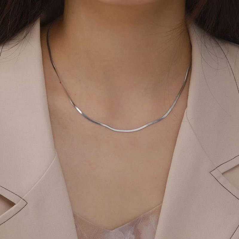 14K Yellow Gold Snake Chain Necklace for Women Men Golden Color Herringbone Choker Neck Chains 2024 Trend Jewelry Gift Hot
