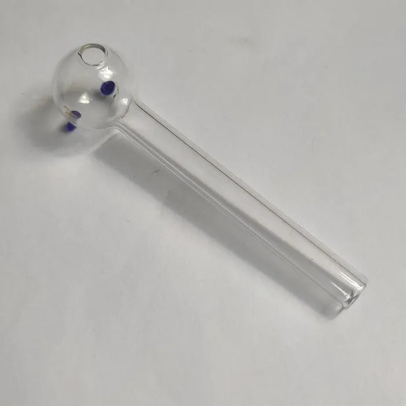Clear Oil Burner Smoking Pipe Hand Glass Pipes Built-In Feet