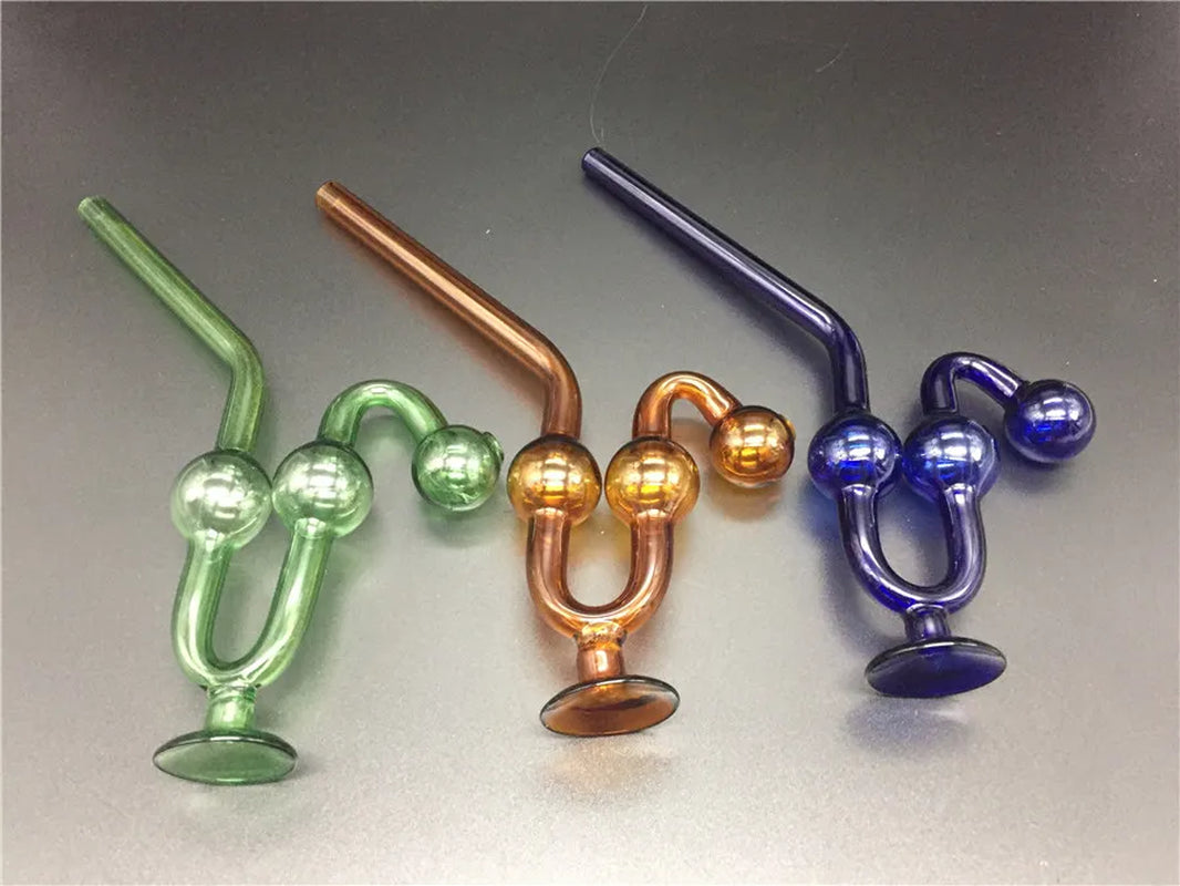 20Cm Big Thick Colorful Snakelike Glass Pipes Bong Oil Burners Glass Tobacco Water Pipes for Smoking Hookahs Pipe with Base Free Shipping