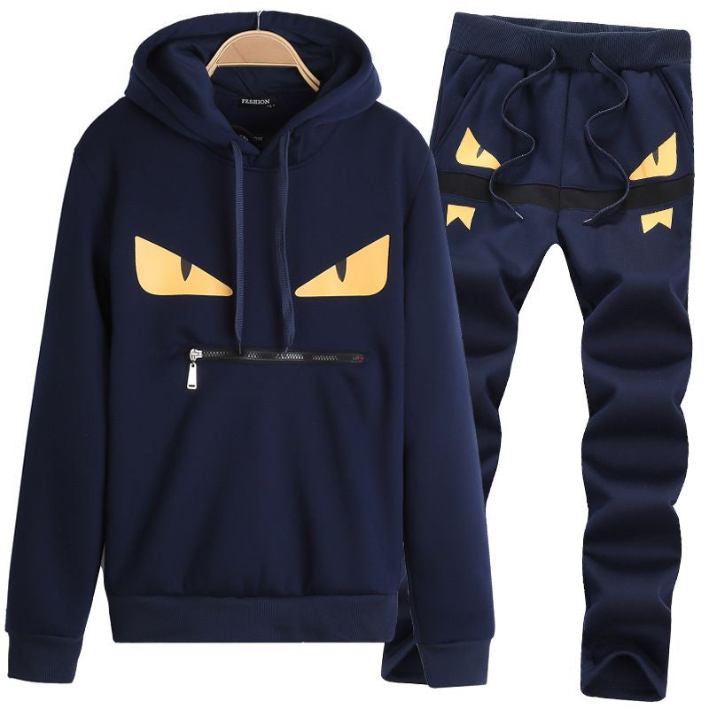 LBL Brand Casual Mens Tracksuit Hip Hop Sweat Suits Sets Hooded Tracksuits Male Streetwear Jogger Top + Sweatpants Set plus Size