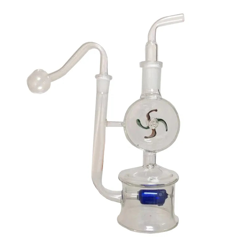 Windmill Glass Bubbler Water Pipes Hookah Bong Bubble Smart Recycle Filter 10Mm 14Mm Joints with Oil Burner