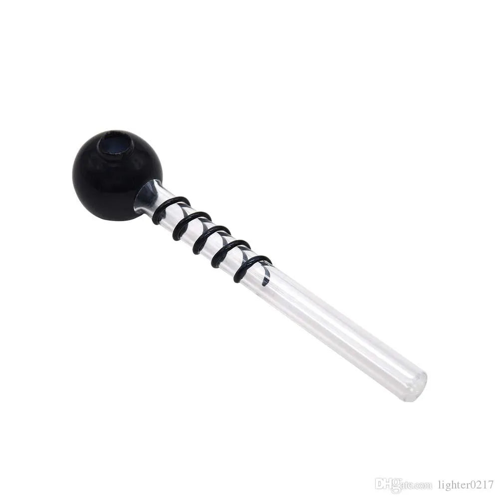 Wholesale 14Cm Heady S Shape Pyrex Glass Pipes Curved Glass Oil Burners Pipes with Different Colored Balancer Water Pipe Smoking Pipes