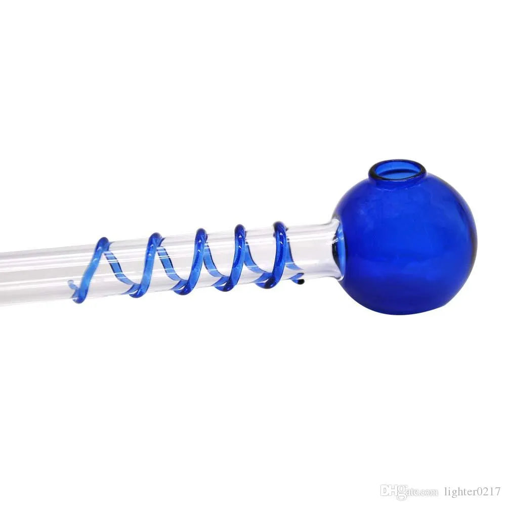 Wholesale 14Cm Heady S Shape Pyrex Glass Pipes Curved Glass Oil Burners Pipes with Different Colored Balancer Water Pipe Smoking Pipes