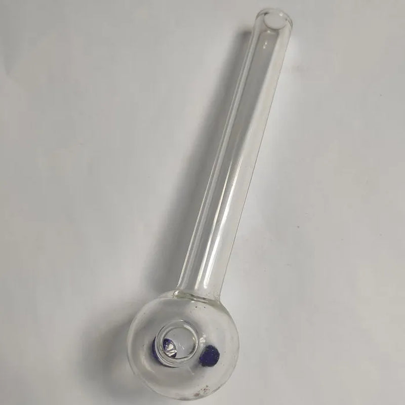 Clear Oil Burner Smoking Pipe Hand Glass Pipes Built-In Feet