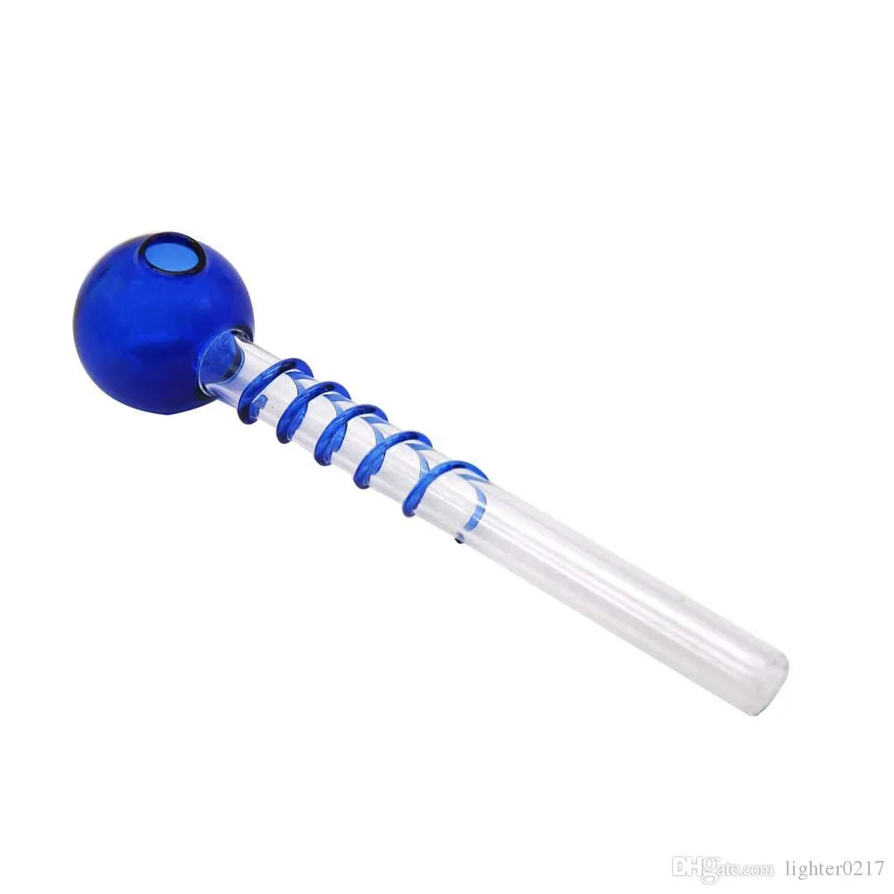 Wholesale 14Cm Heady S Shape Pyrex Glass Pipes Curved Glass Oil Burners Pipes with Different Colored Balancer Water Pipe Smoking Pipes