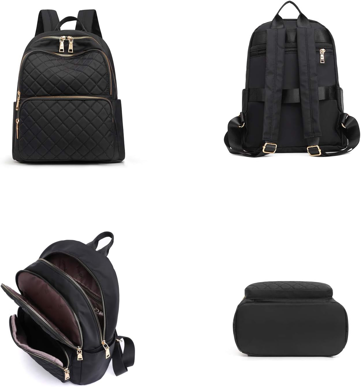 Luxe Noir Black Desinger Womens Backpack