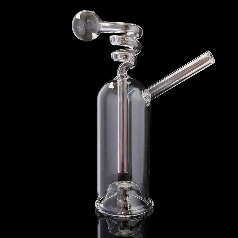 LED Glow Glass Hookah Spiral Smoking Pipe Smoke Shisha Diposable Glass Pipes Oil Burner Ash Catcher Bong Percolater Whole Set Bubbler Gifts Tobacco Bowl Accessories