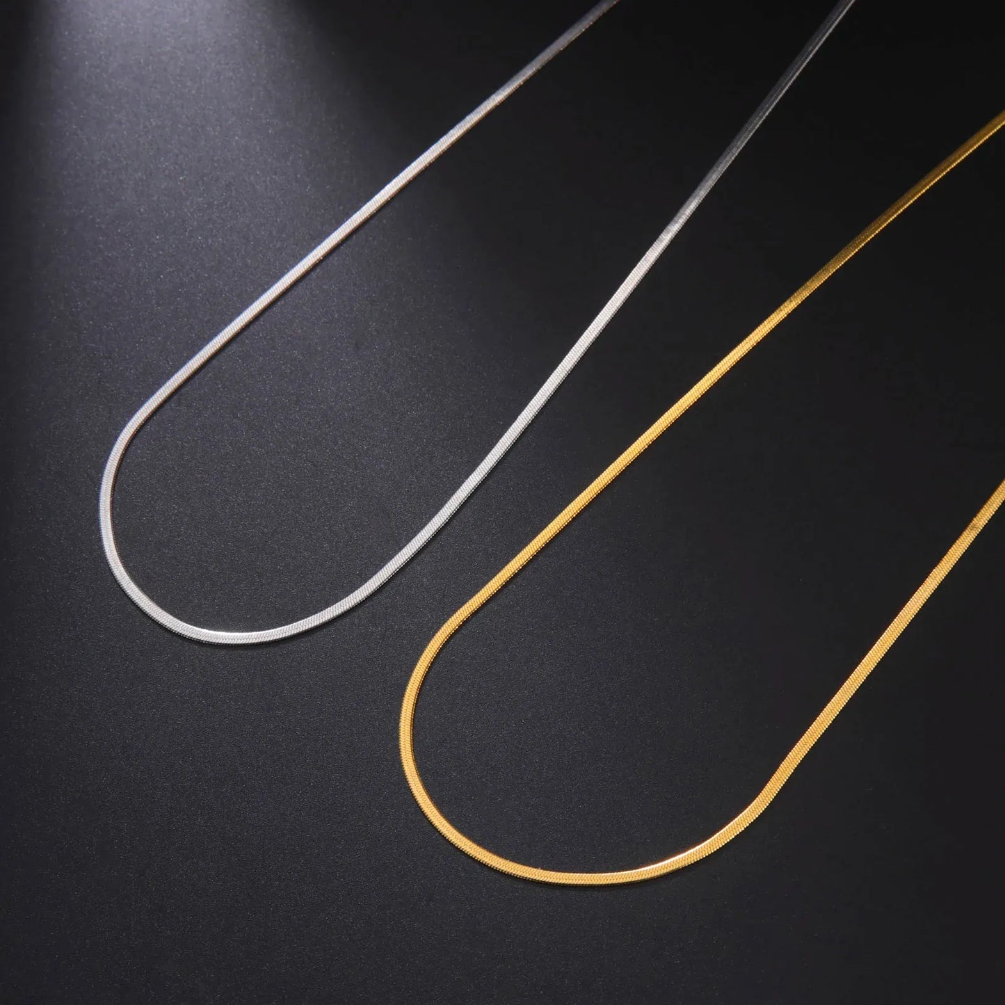 14K Yellow Gold Snake Chain Necklace for Women Men Golden Color Herringbone Choker Neck Chains 2024 Trend Jewelry Gift Hot