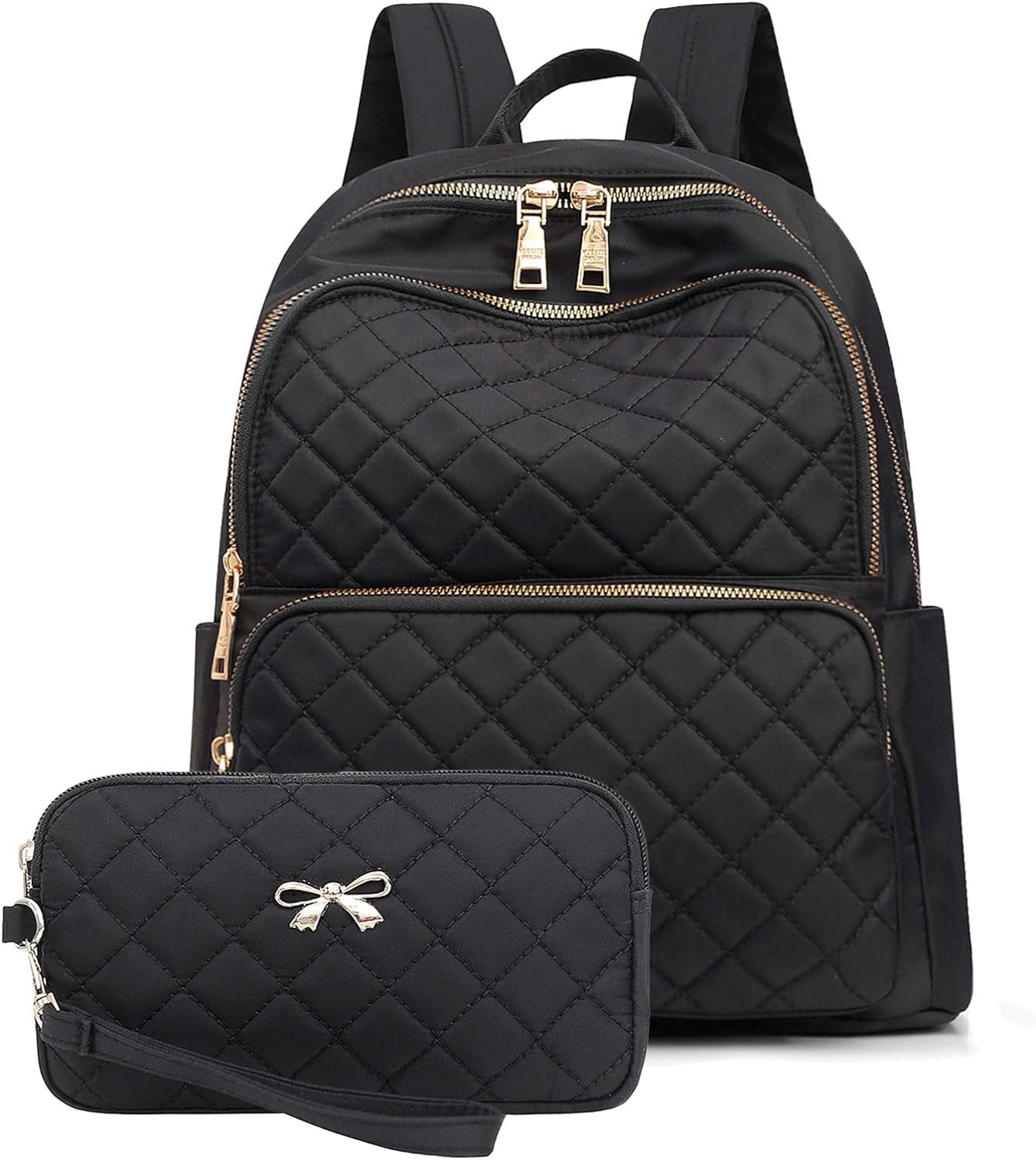 Luxe Noir Black Desinger  Womens Backpack 
