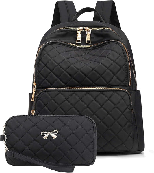 Luxe Noir Black Desinger  Womens Backpack 